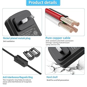 Ovatone Power Supply 9V DC 6ポート Amazon.com : 9V 0.6A Switching Power Supply AC Adapter DC